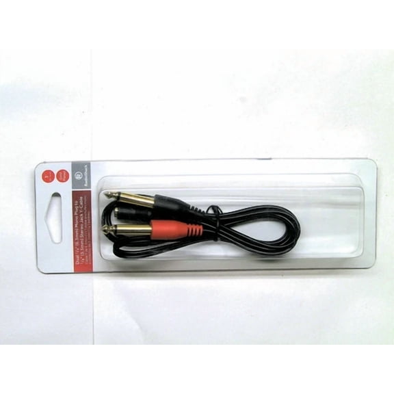 Radioshack Dual 1/4-Inch Mono Plug-To-1/8-Inch Stereo Jack Y-Cable 4201358