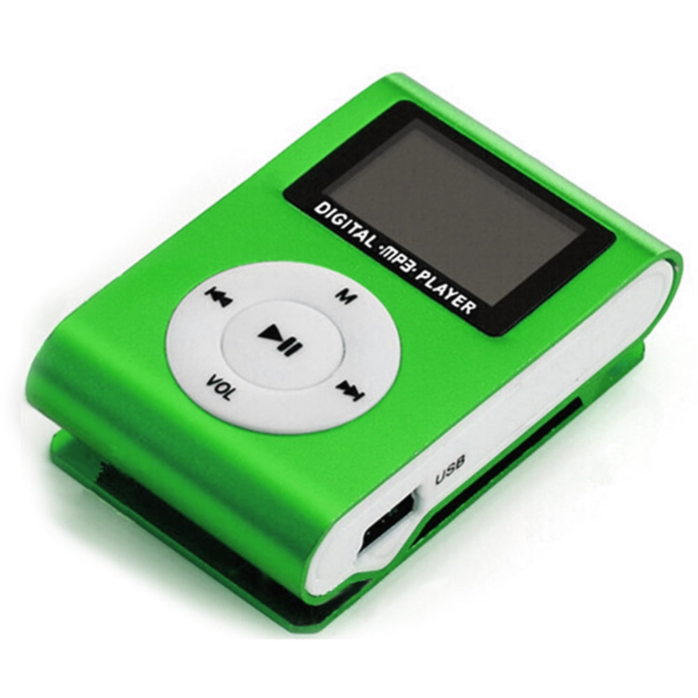 Radirus MP3 Player, Portable Metal Clipon Music Player with LCD Screen