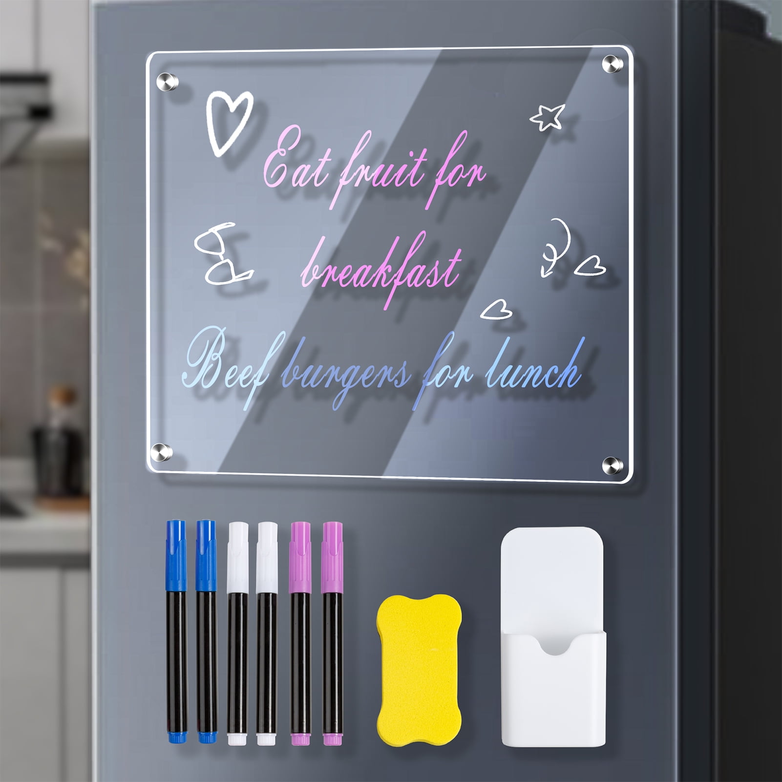Radirus Planning Board for Fridge Calendar, Clear Acrylic