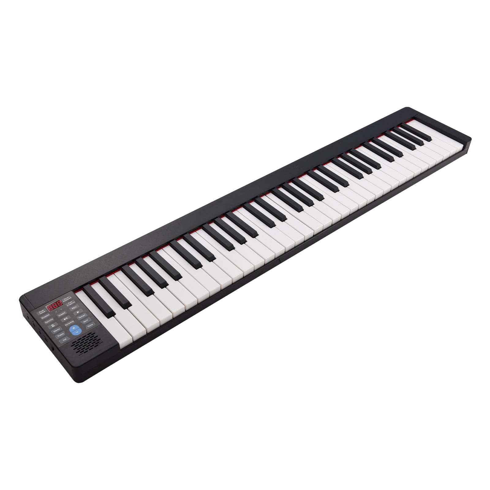 Radirus Portable Electronic Organ Foldable 61 Key Digital Piano with Rechargeable Battery