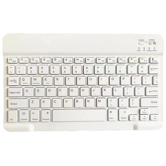 Radirus Rechargeable Wireless BT Keyboard, Universal Colorful Keyboard for Mobilephone Tablet, 10-inch Size