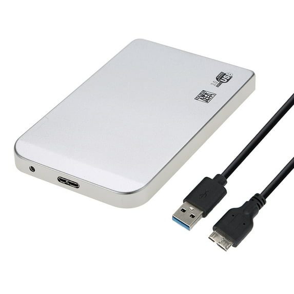 Radirus Super Speed 6Gbps Aluminum Enclosure, 2TB 2.5" SSD HDD Hard Disk Drive Box, USB 3.0 External Case Caddy for Efficient Data Management, Portable Storage Solution