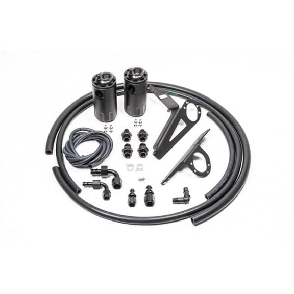 Radium Engineering 20-0096-FL LH Drive Only Dual Catch Can Kit Fluid Lock - Large