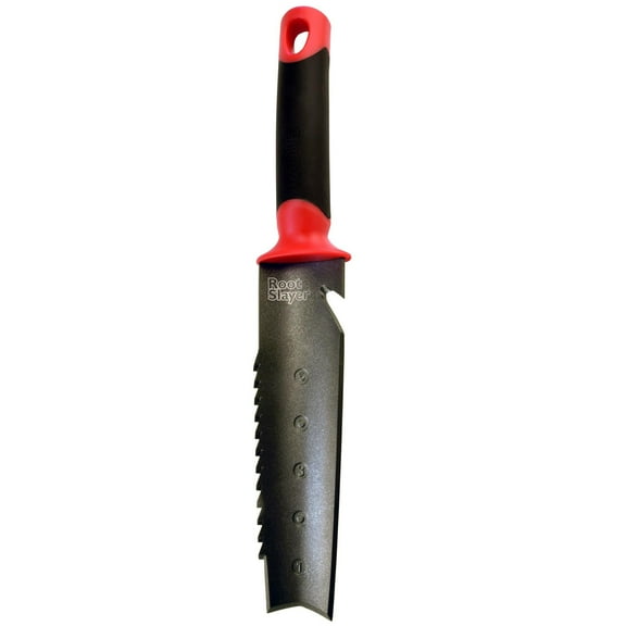 Radius Garden Root Slayer Soil Knife - Rust Resistant Carbon Steel Blade - Red
