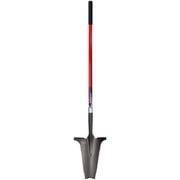 Root Slayer 22511 Multifunctional Garden Shovel with Serrated Root-Cutting Blade, Inverted V-Tip, Reinforced Step Plate and Fiberglass Long Handle