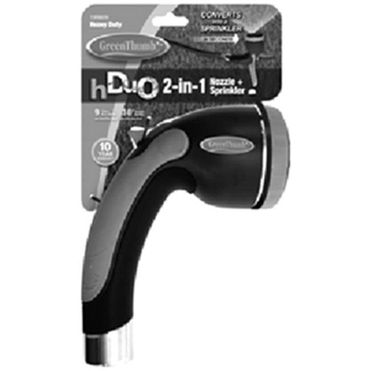 Radius Garden 70002 H-Duo 2-In-1 Nozzle & Sprinkler, 9-Pattern,