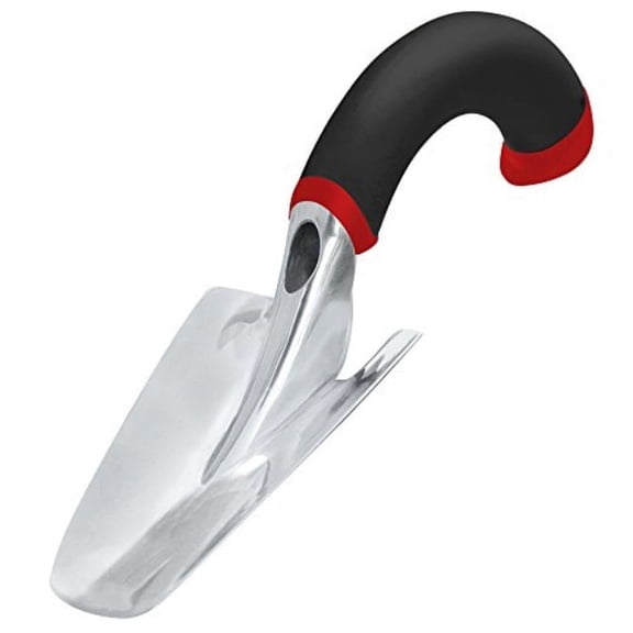 Radius Garden 10111 Ergonomic Aluminum Hand Transplanter, Red