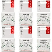 RADIUS Natural Unscented Silk Dental Floss 33 Yards Compostable Non-Toxic Oral Care & Designed to Help Fight Plaque Clear - Pack of 6