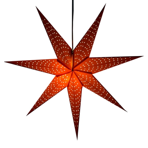 Radius Orange Paper Star Light with 12 Foot Power Cord Included