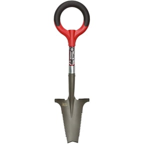 Root Slayer 22411 Mini Digger Garden Shovel with Serrated Root-Cutting Blade and Ergonomic O-Handle