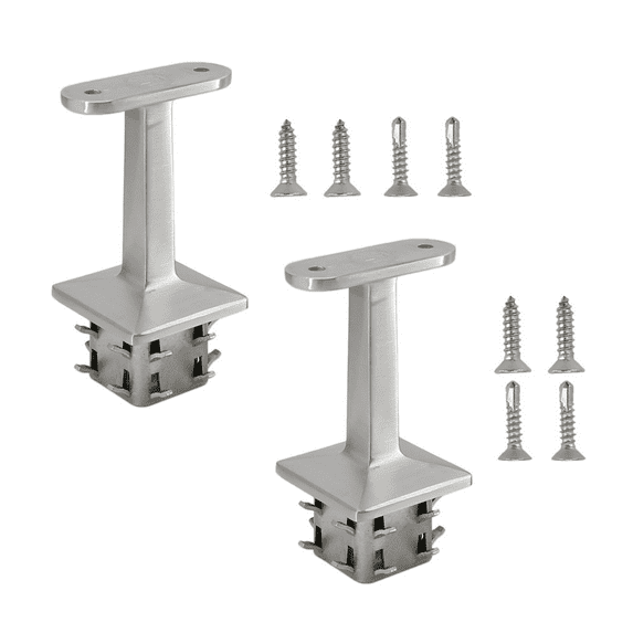 Radius Saddle Handrail Support, Work for 2 x 2" Outside Dimension Square Post Mount, Stainless Steel 316, Fixed (Flat Saddle), SQ50FFS, 2 Pieces