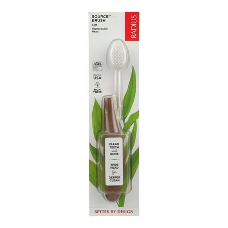 Radius, Source Toothbrush With Replacement Head Soft, Case Of 6, 1 Ea