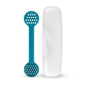 Radius Tongue Cleaner with MicroRidge Scraper, Brush & Case for Adults and Kids, BPA-Free, Vegan