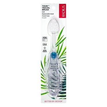 Radius Tour Travel Toothbrush, Adult Gum Health, Replaceable Head, Soft Bristles - 1 Count