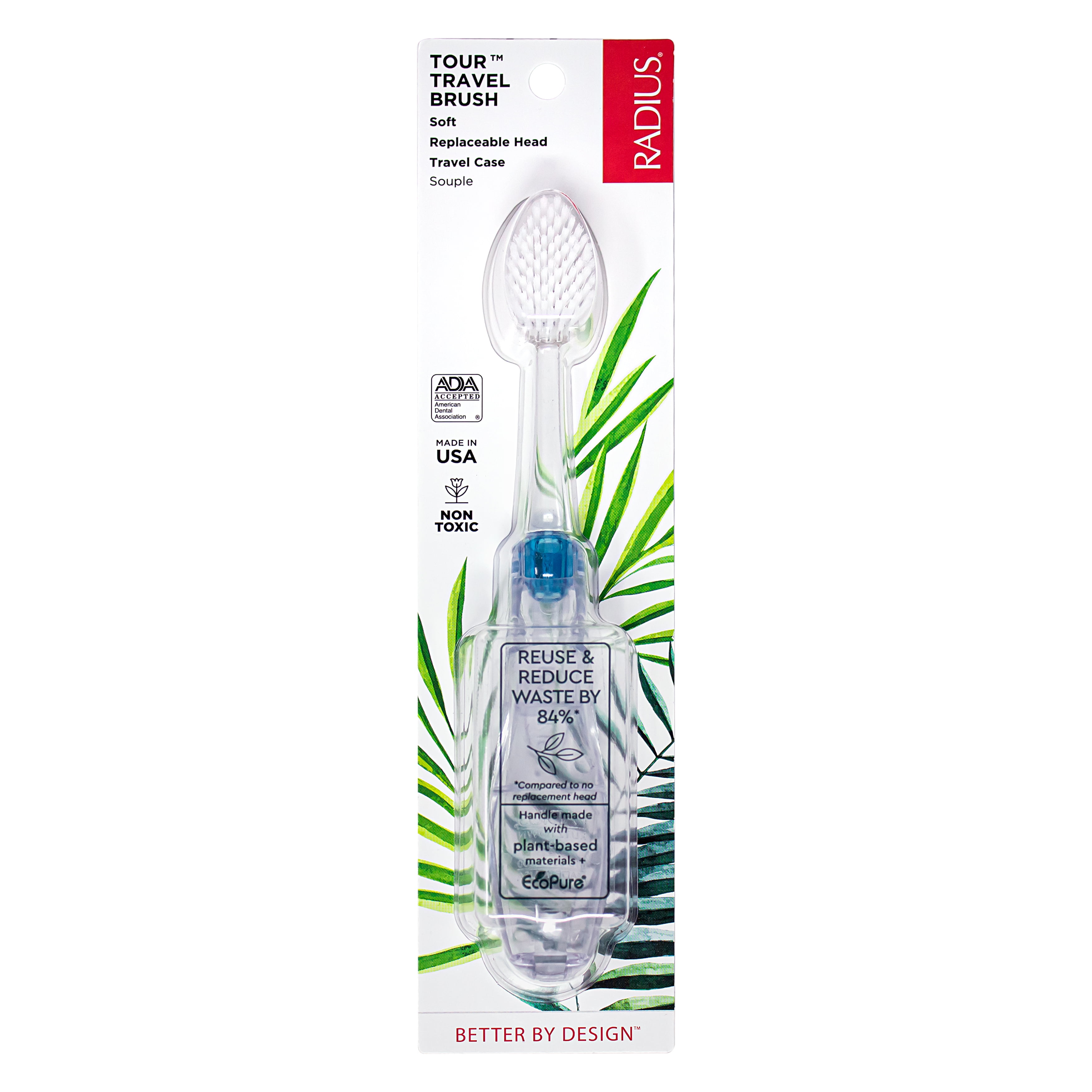 Radius Tour™ Travel Toothbrush with Replaceable Toothbrush Head and