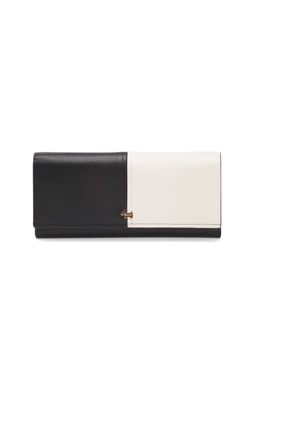 London Leather Wallet Regents Row Color Block Large Flap Matinee
