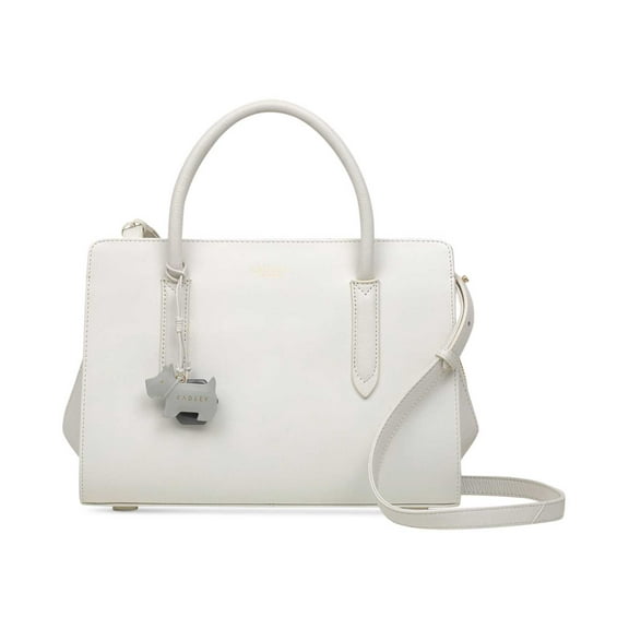 Radley London Liverpool Street Zip-top Chalk Leather Tote