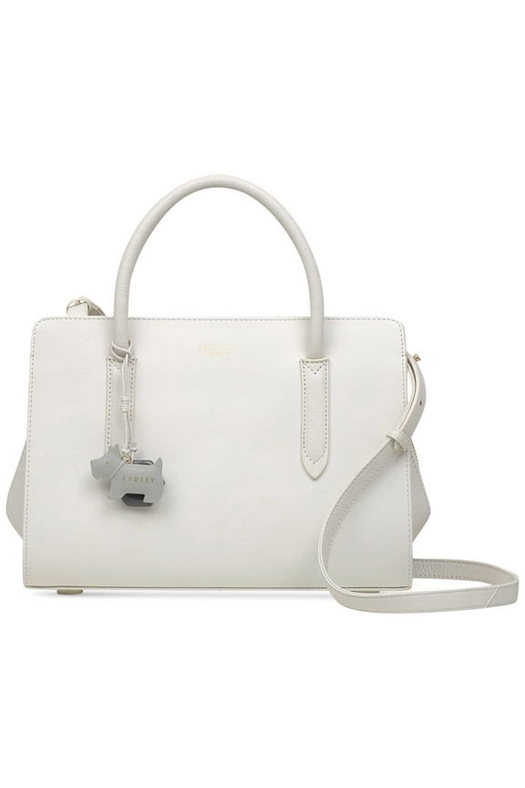 London Liverpool Street Zip-top Chalk Leather Tote