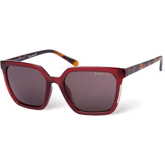 Radley London Women's 6506 Dark Rose Pink/Leopard Oversized Square Sunglasses