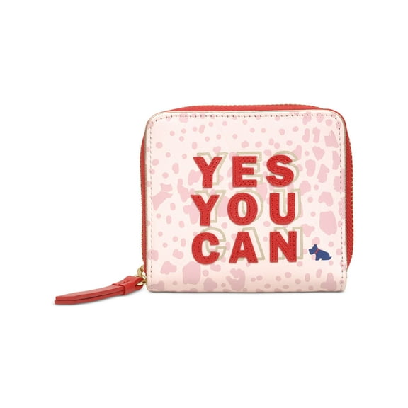 Radley London Women's Pink Printed Leather Dots Strapless Bifold Wallet