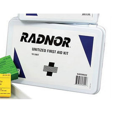 Radnor 16 Person Unitized First Aid Kit In Plastic Case (10 Pack)