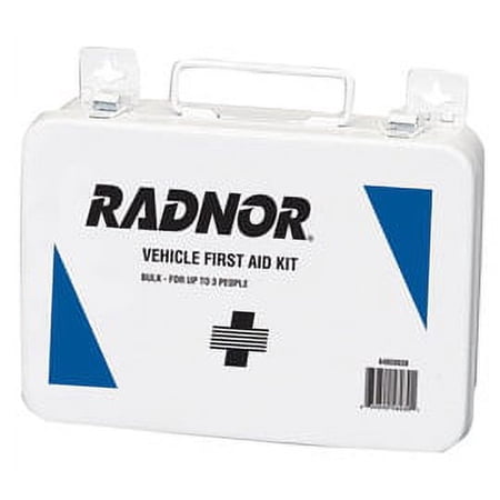 Radnor 3 Person Vehicle First Aid Kit In Metal Case (9 Pack)