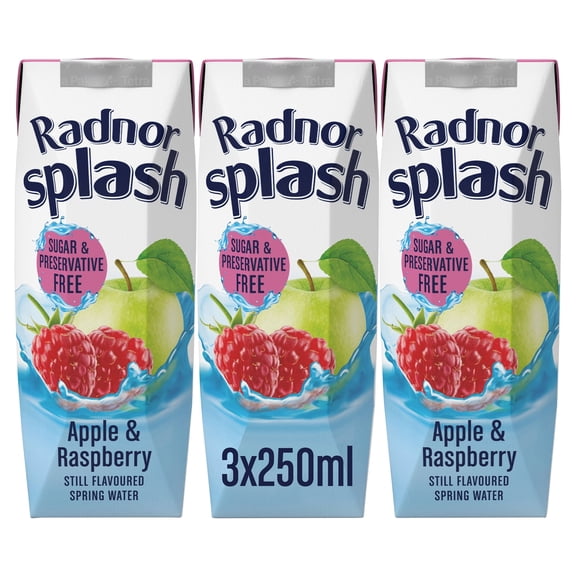 Radnor Splash Apple & Raspberry 3 X 250Ml, Imported from Britain