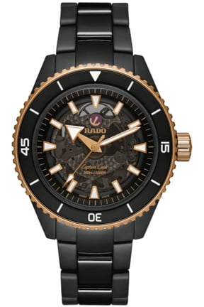 Captain Cook Automatic Black Dial Ceramic Men's Watch R32127162
