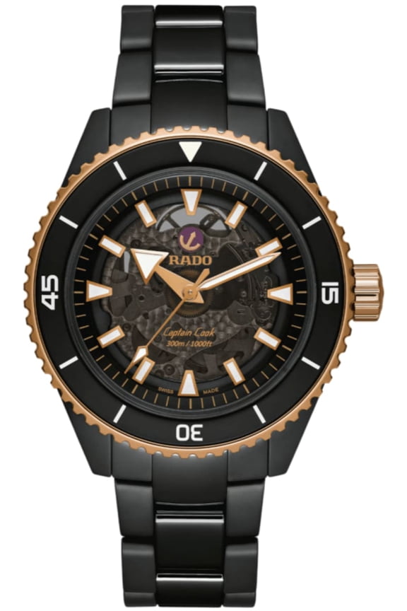 Captain Cook Automatic Black Dial Ceramic Men's Watch R32127162