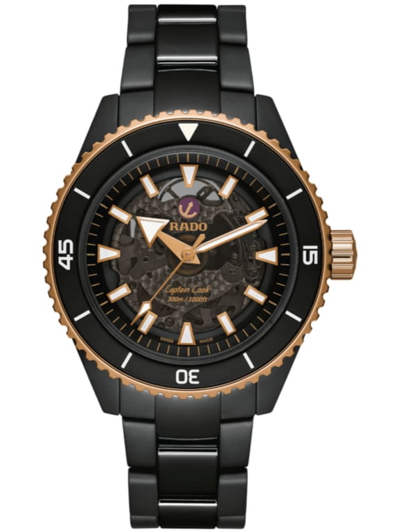 Captain Cook Automatic Black Dial Ceramic Men's Watch R32127162