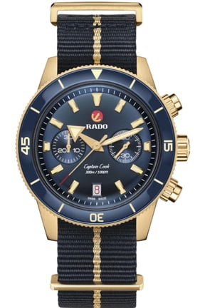 Captain Cook Automatic Chronograph Blue Dial Nylon Strap Men's Watch R32146208