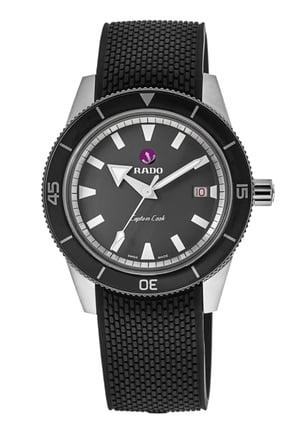 Captain Cook Automatic Grey Dial Rubber Strap Men's Watch R32505019