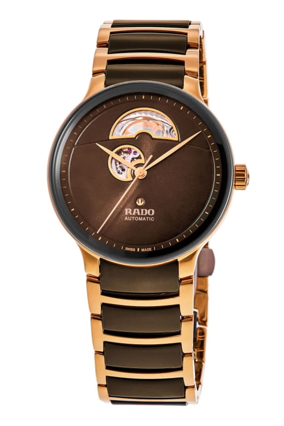 Centrix Automatic Open Heart Brown Dial Two-Tone Ceramic & Steel Men's Watch R30013302