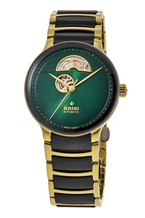 Centrix Automatic Open Heart Green Dial Two-Tone Ceramic & Stainless steel Unisex Watch R30008302