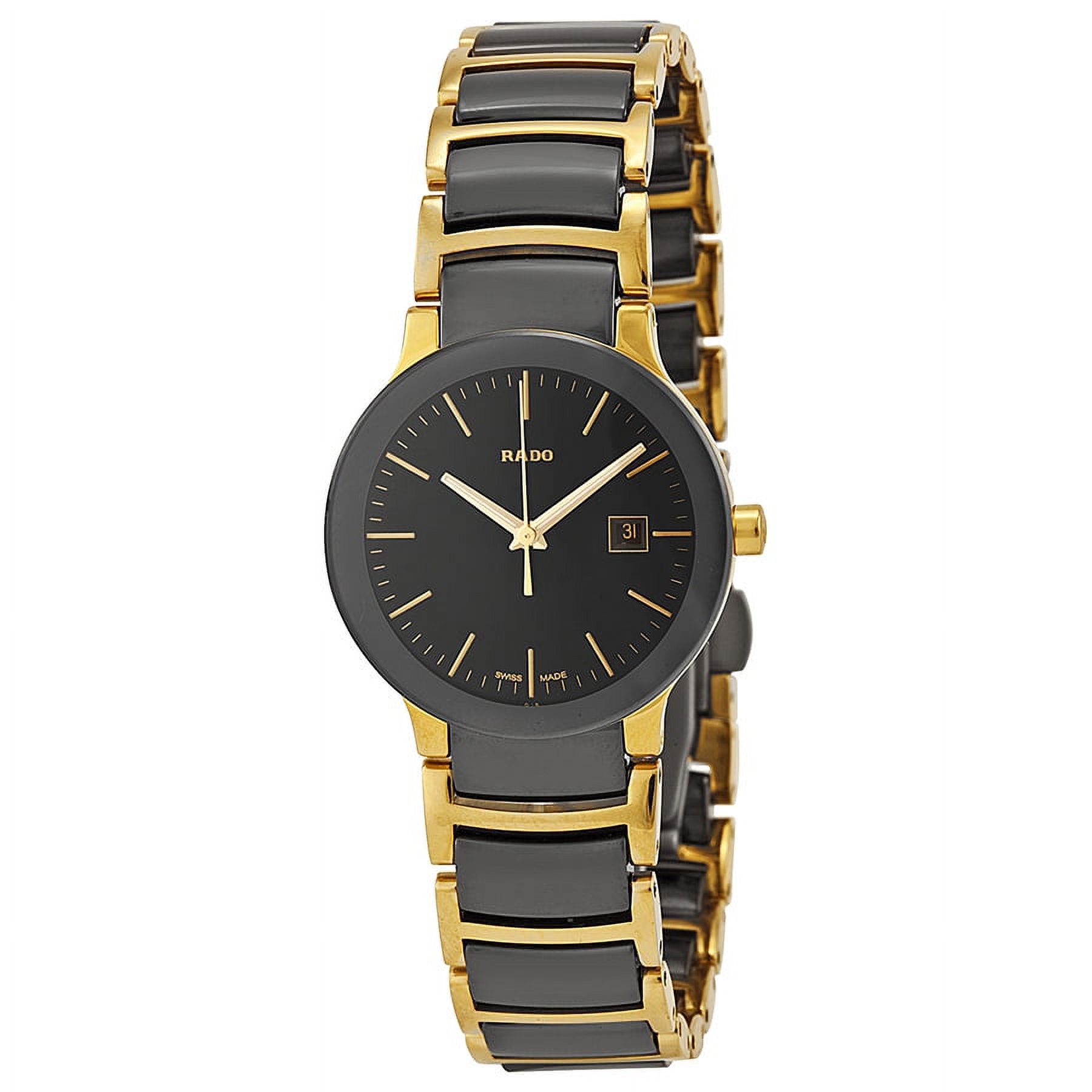 Rado Gold and Black Women\'s Watch RADO Black Dial Gold Steel Ladies Watch main image 3