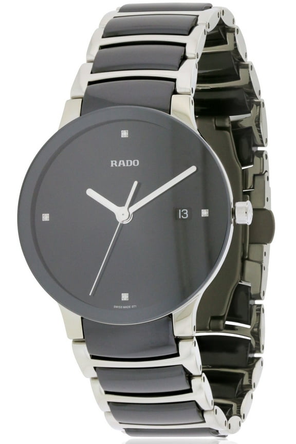 Centrix Men's Black Ceramic Bracelet Swiss Quartz Watch R30934712