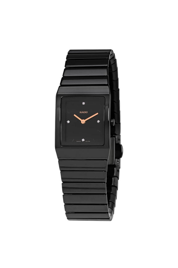 Ceramica Black Diamond Dial Ladies Ceramic Watch R21702722