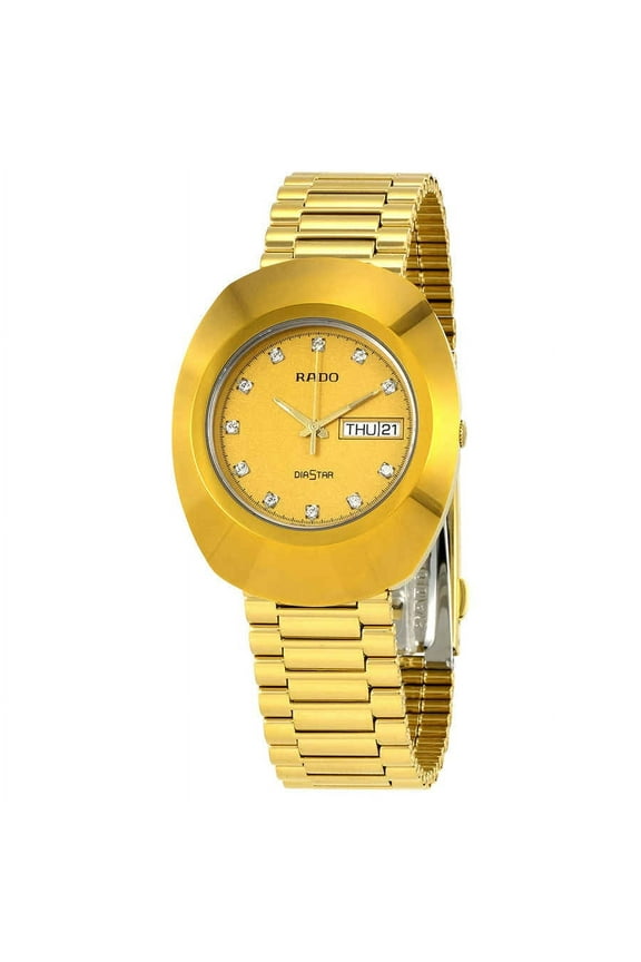Diastar Quartz Diamond Gold Dial Men's Watch R12393633