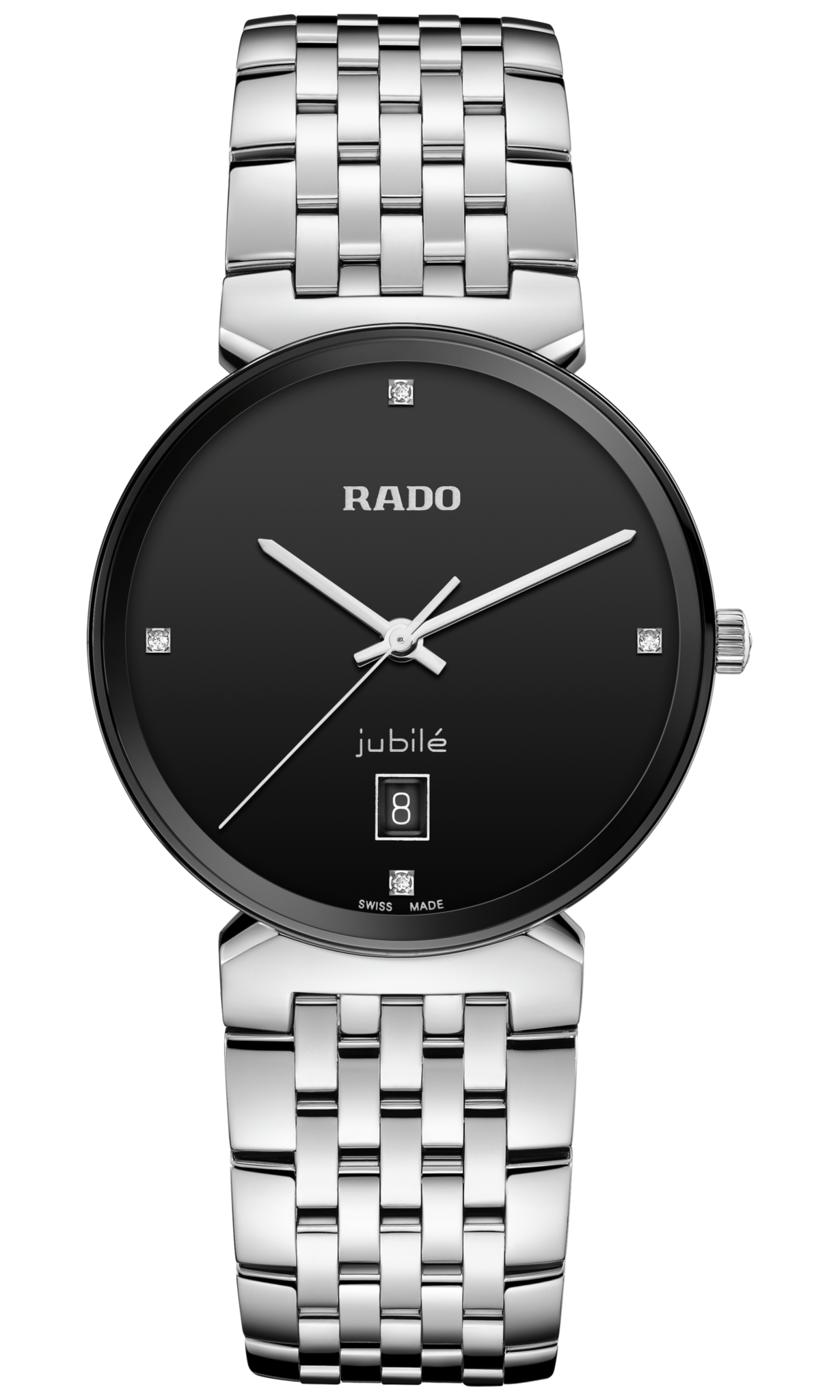 Rado Florence Swiss Quartz Stainless Steel Strap, Silver, 20  