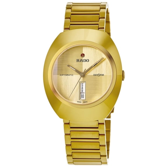 Rado Original Automatic DiaStar Yellow Gold Tone Dial PVD Steel Men's Watch R12161253