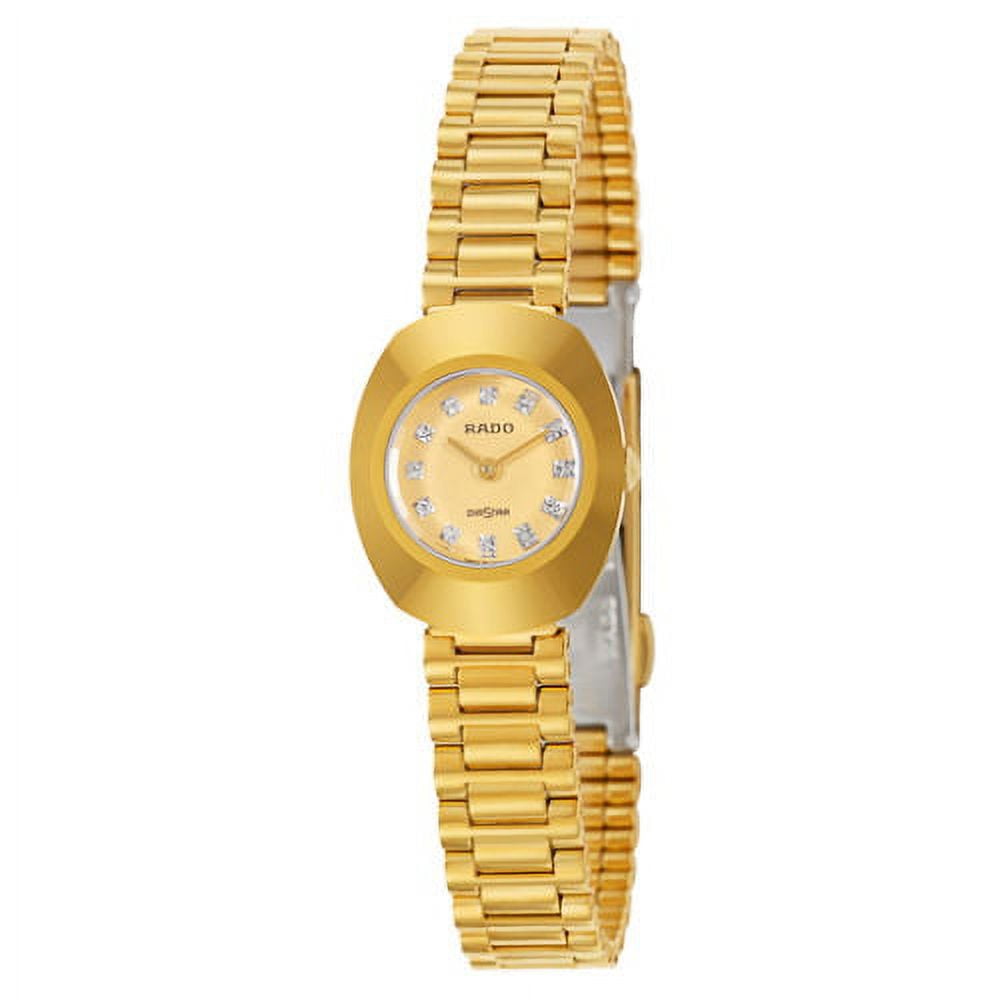 Rado Womens Gold Tone Crystal Dial Quartz Watch UK Ubuy