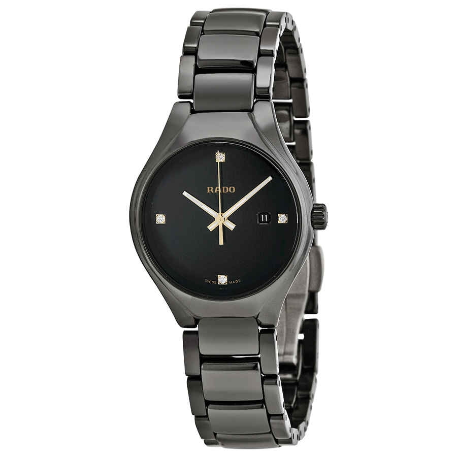 Rado True Black Dial Black Ceramic Ladies Watch R27059712 
