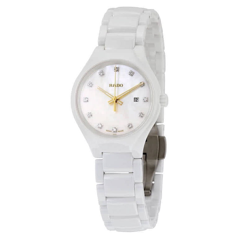 Rado True Quartz MOP Dial High-tech White Ceramic Ladies  display picture 1
