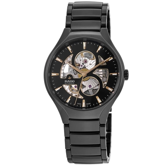 Rado True Round Men's Open Heart High-Tech Ceramic Automatic Watch R27107172
