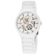 Rado True Round Automatic Open Heart White Dial Ceramic Unisex Watch R27115012