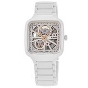 Rado True Square Automatic Open Heart Sparkling 38mm Rhodium Diamond Dial Ceramic Unisex Watch R27073722