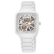 Rado True Square Automatic Open Heart While Dial Ceramic Unisex Watch R27073012