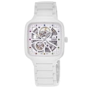 Rado True Square Automatic Open Heart White Dial Ceramic Unisex Watch R27073712