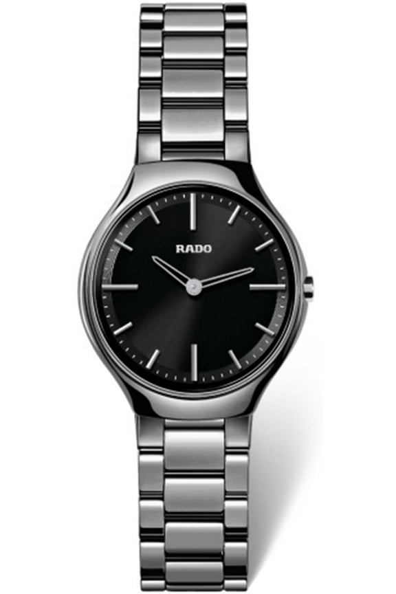 True Thinline Black Dial Ceramic Ladies Watch R27956152