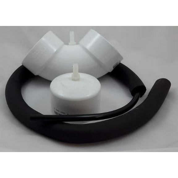 Radon Mitigation Condensation Bypass Kit (Cap + 90 elbow)